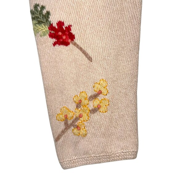 Vintage | Talbots | L | Floral Embroidered Cardigan Sweater | Cottagecore | Y2K - Picture 12 of 16